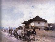 Nicolae Grigorescu Ox Cart at Oratii Germany oil painting artist